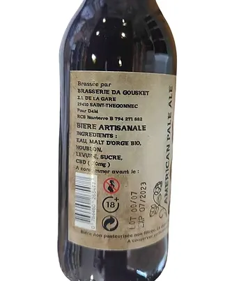 Bière artisanale locale au chanvre et CBD