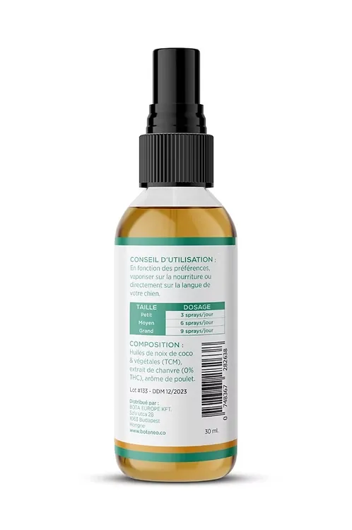 Spray CBD pour Chien – BOTACALM™ saveur Boeuf