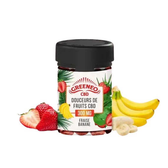 Pâtes de Fruits au CBD - saveur Fraise Banane