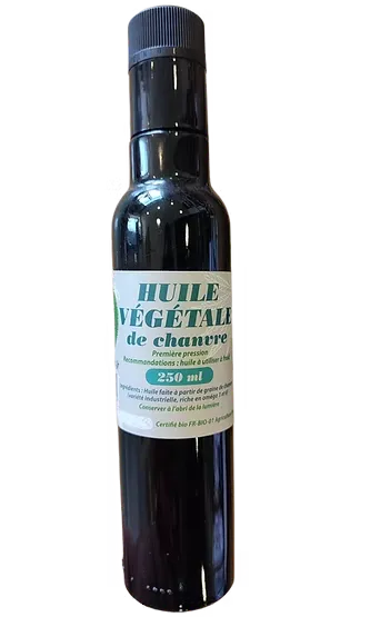 HUILE DE CHANVRE BIO ET LOCALE 250ML