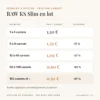 Prix dégressifs des feuilles RAW KS Slim : de 1,50 € à 0,50 € le carnet
