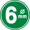 Pastille verte Actitube, diamètre 6 mm