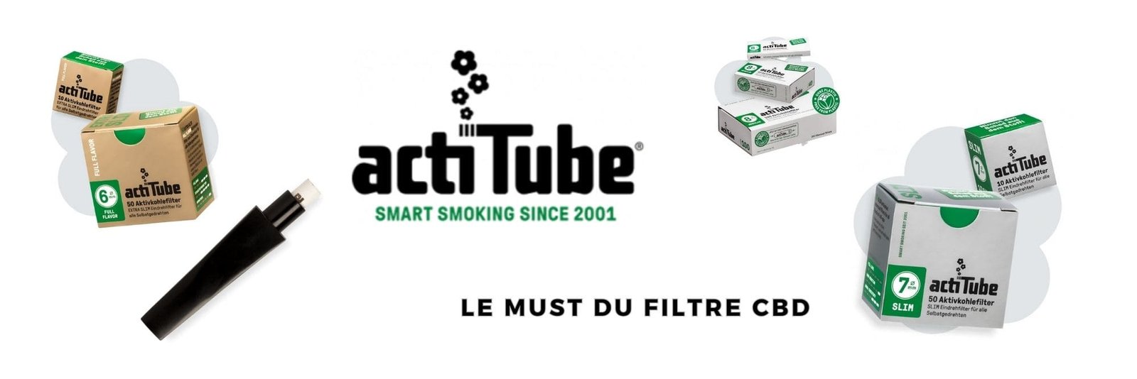Actitube : filtres à charbon actifs
