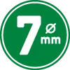 Pastille verte Actitube, diamètre 7 mm