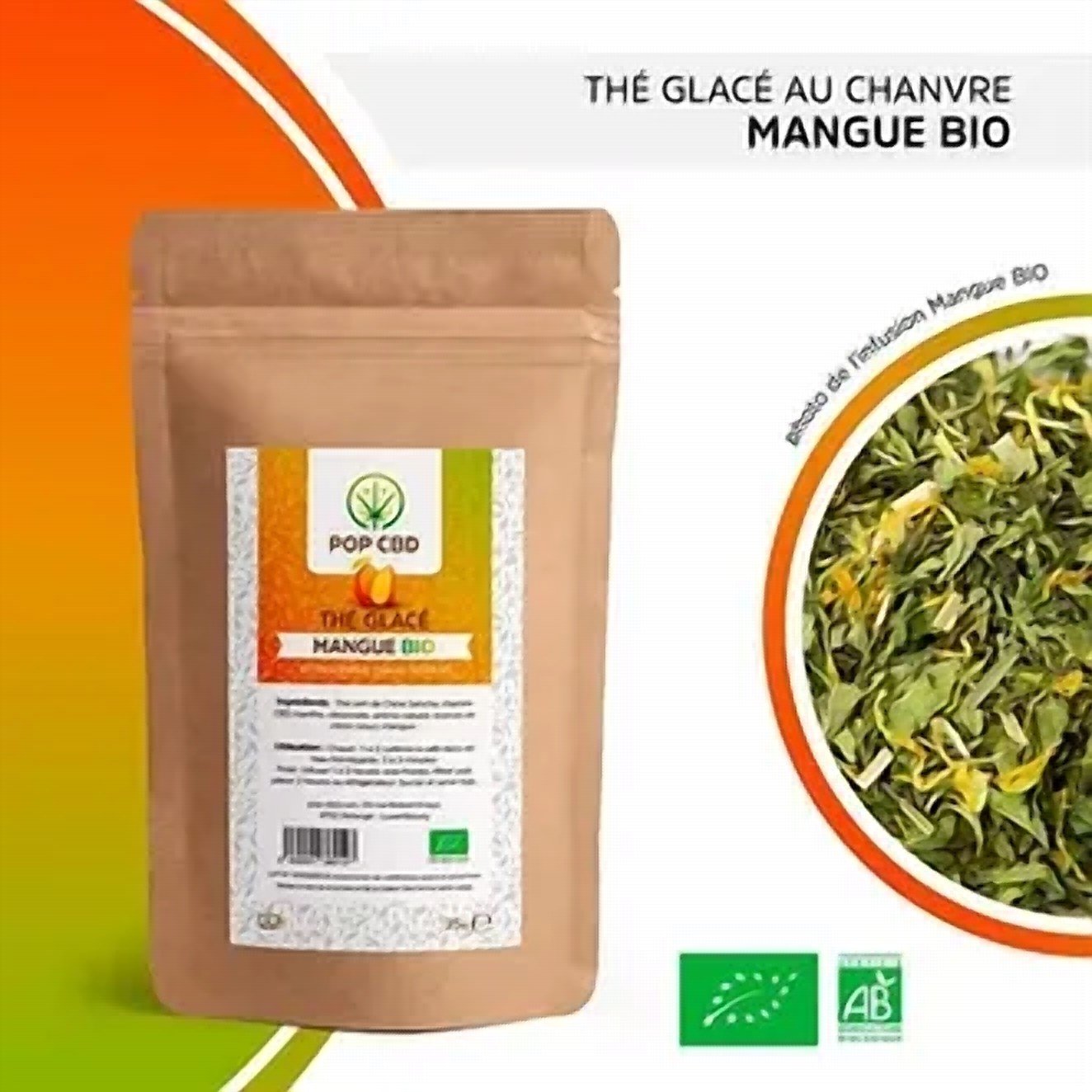 Thes Glaces Mangue Bio — Infusion CBD, Histoire de Chanvre