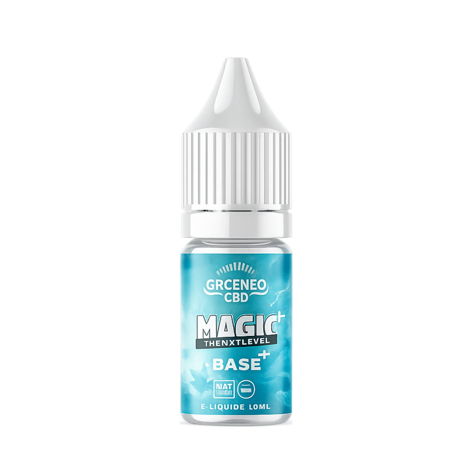 Booster e-liquide CBD Magic NXT+ Base+ 10 ml Greeneo, flacon compte-gouttes