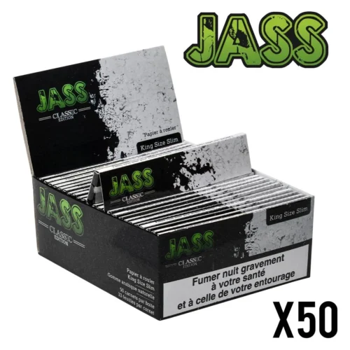 Boîte de 50 carnets de feuilles à rouler JASS Slim Boîte de 50 carnets de feuilles à rouler JASS Slim