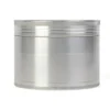 Grinder alu Polinator 50 mm vu de face, finition aluminium strié
