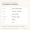 Fiche du grinder Beuz : chanvre biodégradable, 3 parties, dents de requin, 58 mm, marron, 4,90 €