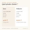 Comparatif grinder Beuz en chanvre (4,90 €) et grinder Polinator en aluminium avec tamis (19,90 €)