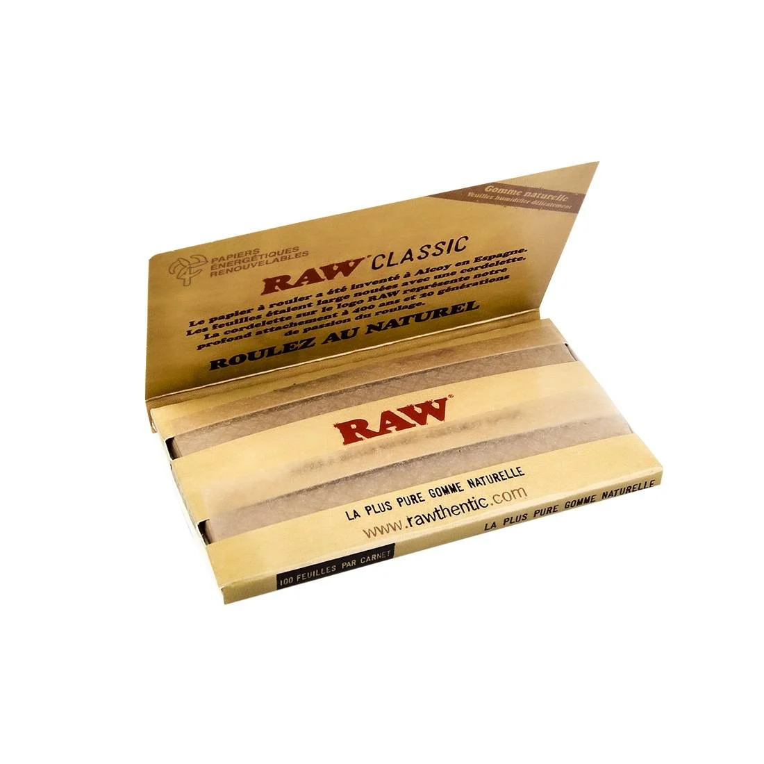 Carnet RAW Regular ouvert, feuilles non blanchies