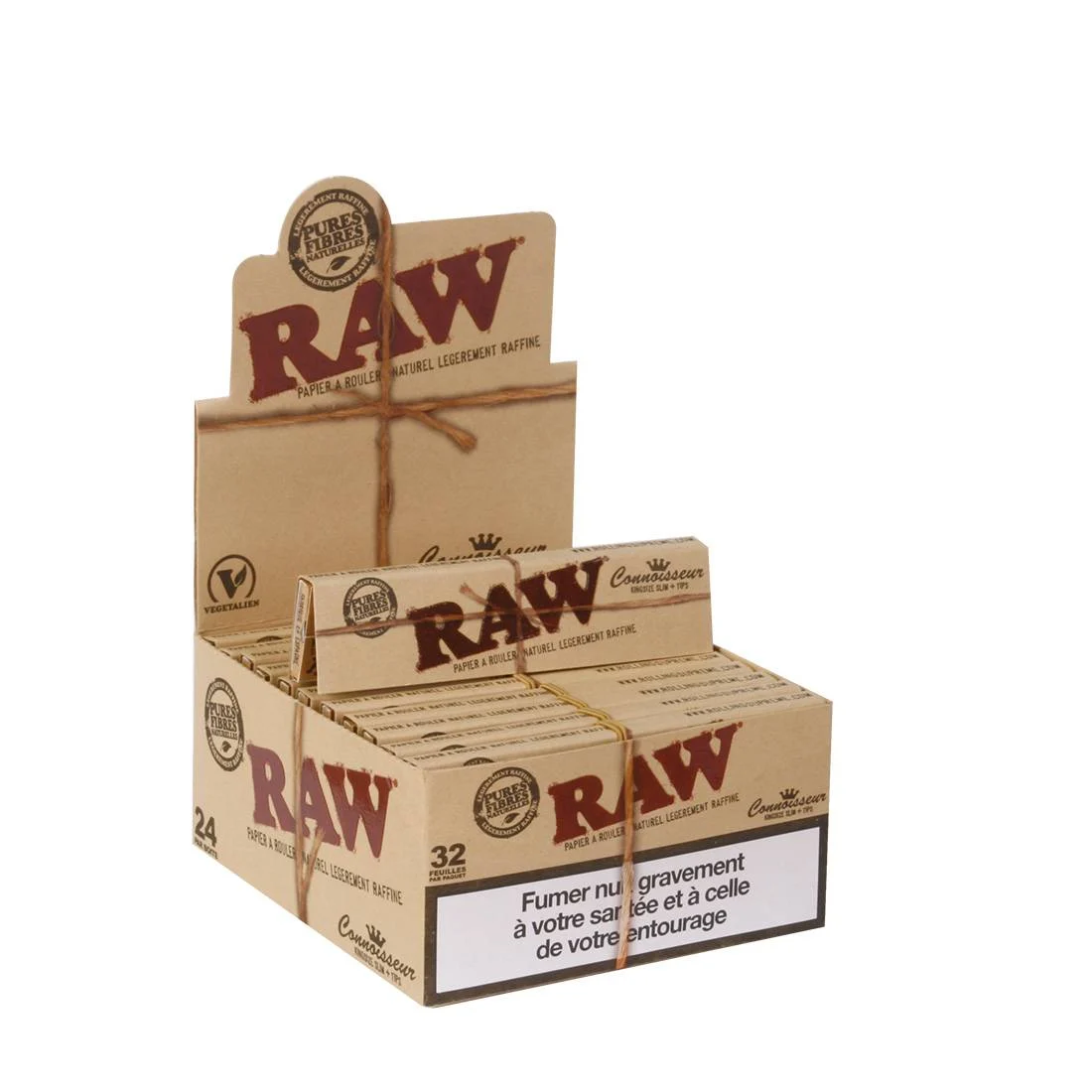 Présentoir RAW Connoisseur Slim avec tips, 24 carnets